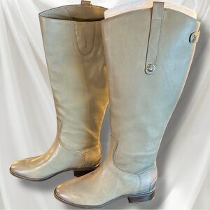 NWOT Sam Edelman ‘Penny 2 Genuine Leather Riding Boots’ in Gray Size 5 Wide Calf